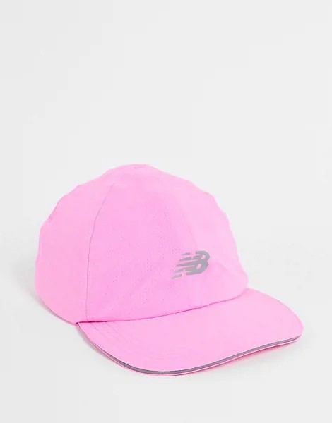 Розовая кепка унисекс с логотипом New Balance Running-Розовый цвет