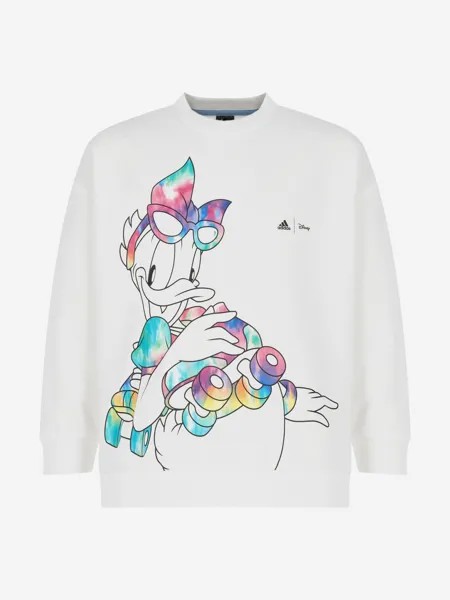 Свитшот для девочек adidas Disney Daisy Duck, Белый