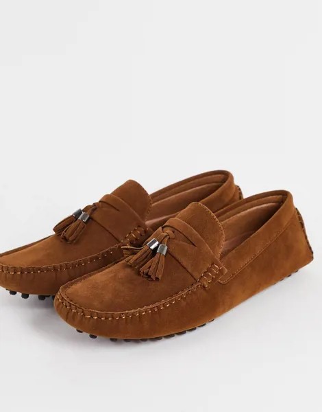 Светло-коричневые туфли из искусственной кожи с кисточками Truffle Collection-Коричневый цвет