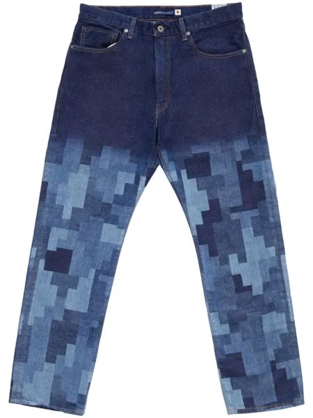 Marcelo Burlon County of Milan джинсы прямого кроя с логотипом из коллаборации с Levi's, синий