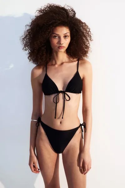 Мягкий лиф бикини с треугольными чашечками H&M, черный