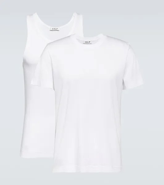 Комплект из трикотажной футболки и майки Cdlp, белый