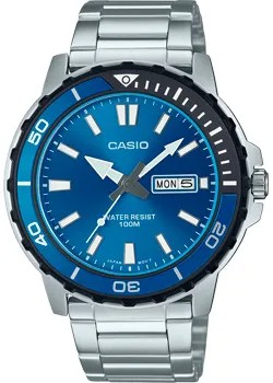 Японские наручные  мужские часы Casio MTD-125D-2A1. Коллекция Analog