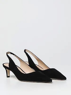 STUART WEITZMAN Женские черные туфли Odette Kitten Heel Slip On Leather Slingback 6 M
