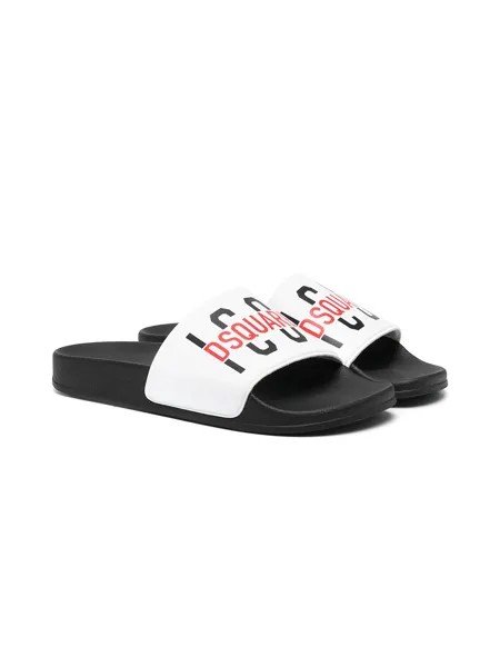 Dsquared2 Kids шлепанцы с принтом Icon