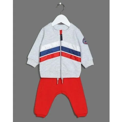 Комплект одежды  ЁМАЁ для мальчиков, брюки и олимпийка, спортивный стиль, размер 62, серый