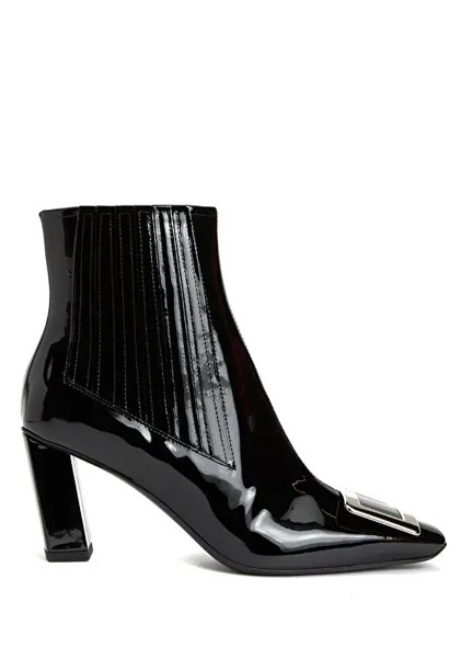 Черные женские кожаные ботинки ROGER VIVIER
