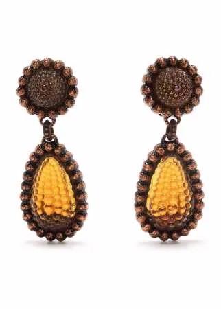 Yves Saint Laurent Pre-Owned серьги 1990-х годов с кабошонами