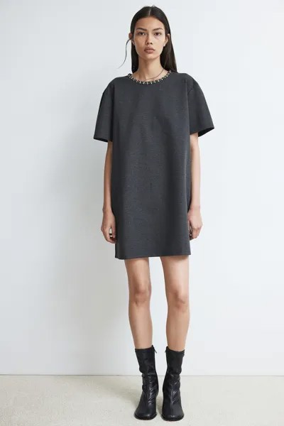 Платье из джерси с декоративной каймой H&M, серый