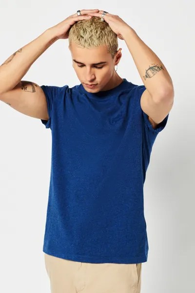 Винтажная футболка из органического хлопка с вышивкой Superdry, синий