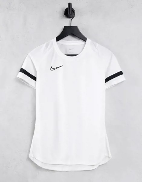 Белая футболка из политрикотажа Nike Soccer Dri-FIT Academy21-Белый