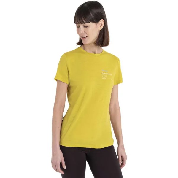 Спортивная футболка Icebreaker Merino 150 Tech Lite III Natural Run Club 2.0, желтый