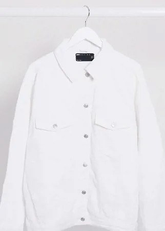 Белая джинсовая куртка oversized ASOS DESIGN Curve-Белый