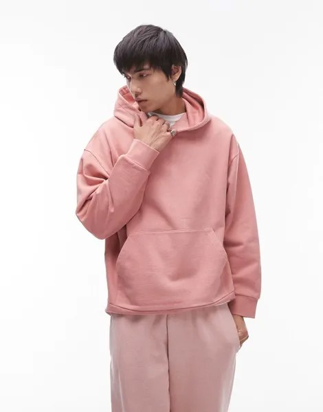 Розовая толстовка оверсайз Topman