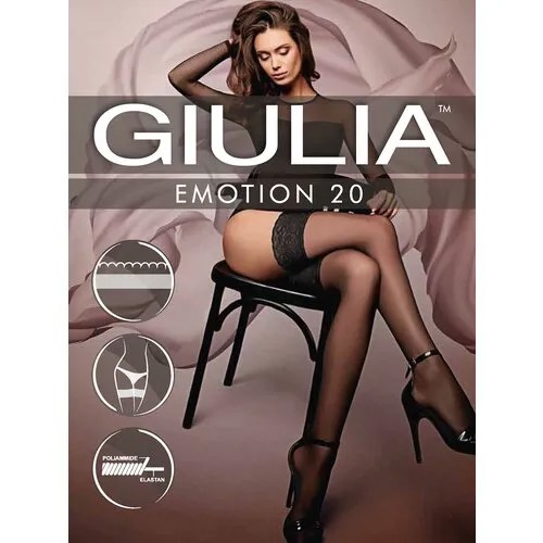Чулки Giulia Emotion, 20 den, размер 1-2, красный