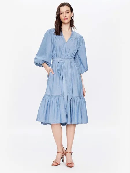 Джинсовое платье стандартного кроя Lauren Ralph Lauren, синий