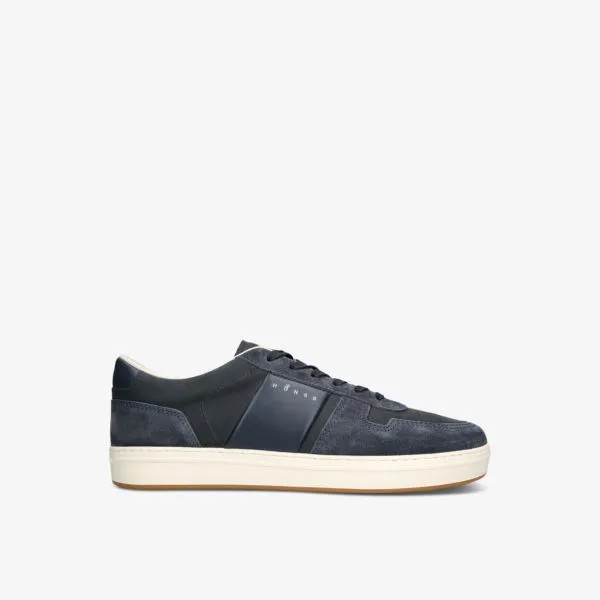 Низкие кроссовки Fascia из замши Hogan, синий