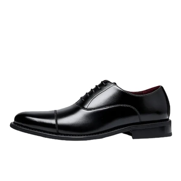 Мужские деловые туфли из натуральной кожи, черные удобные туфли, деловая обувь для мужчин, обувь под костюм, новинка 2019
