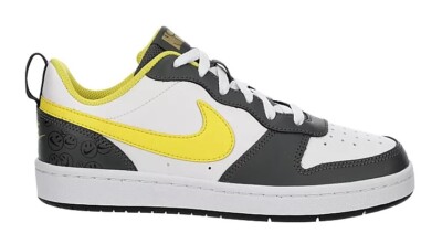 Кроссовки для больших детей Nike Court Borough Low 2 SE White/Yellow Strike-Iron Grey (DO6688 100)
