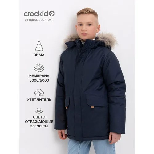 Куртка crockid, размер 152-158/84/72, синий
