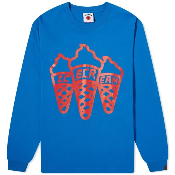 Лонгслив Icecream Three Cone Long Sleeve T-Shirt, синий