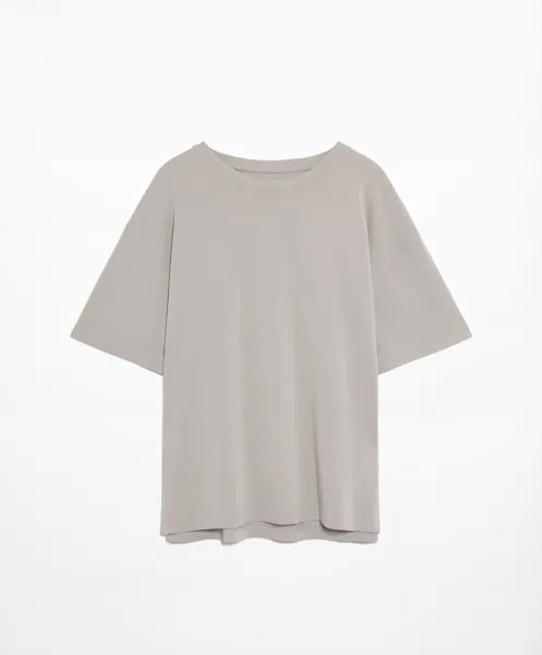 Футболка Oysho Short Sleeve Cotton Blend, серый