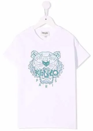 Kenzo Kids футболка с вышитым логотипом