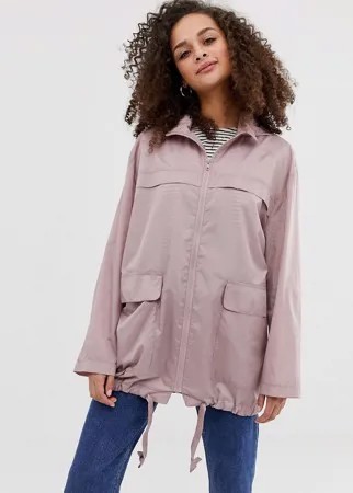 Розовый дождевик ASOS DESIGN