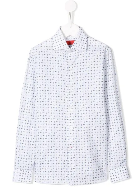 Isaia Kids рубашка с принтом пейсли