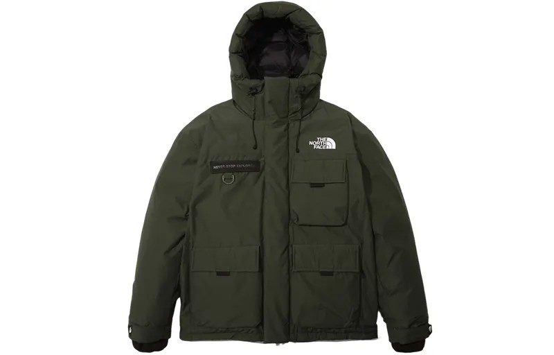 Пуховик унисекс THE NORTH FACE, армейский зеленый