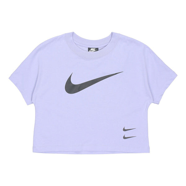 Футболка спортивная с логотипом swoosh короткий рукав Nike, фиолетовый