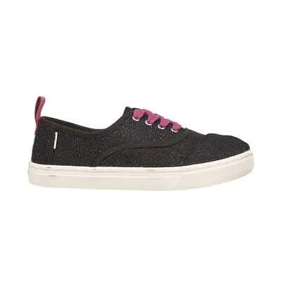 Молодежные черные кроссовки TOMS Cordones Cupsole на шнуровке для девочек, повседневная обувь 10015687T