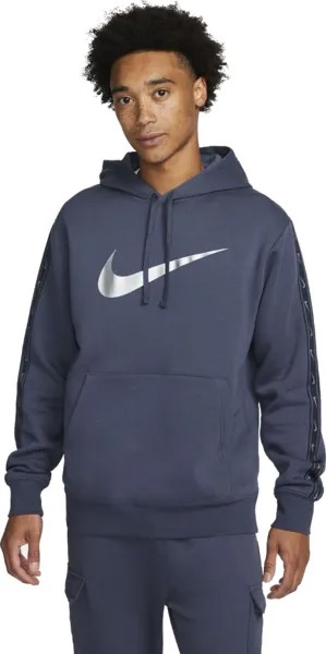 Худи мужское Nike M Sportswear Repeat Sweatshirt Fleece Hoodie синее 2XL