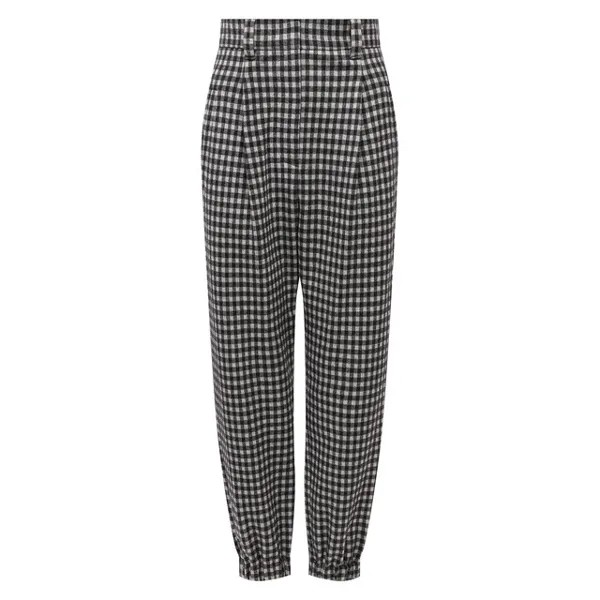 Брюки из шерсти и хлопка Brunello Cucinelli