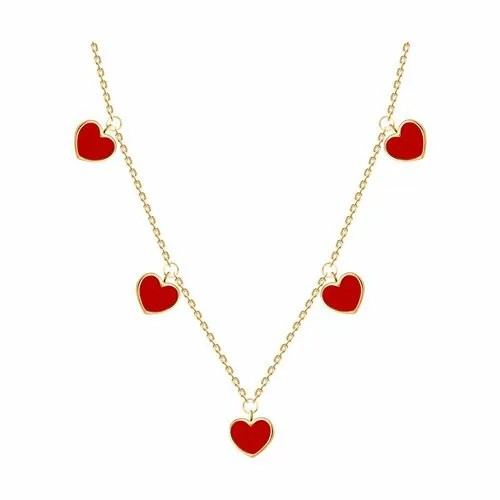 Колье Diamant, серебро, 925 проба, родирование, эмаль, длина 45 см.
