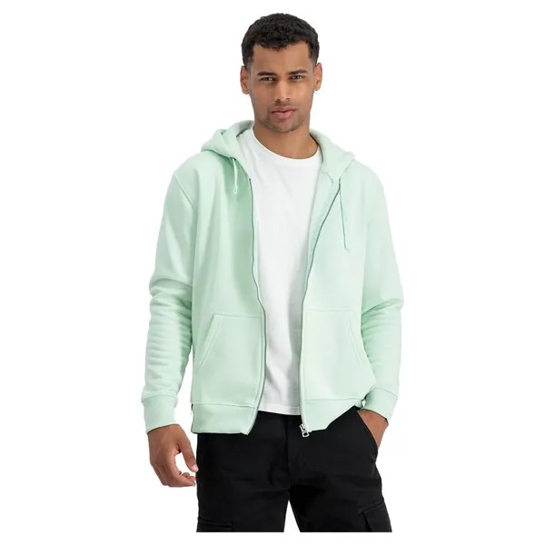 Худи Alpha Industries Basic Zip Sl, зеленый