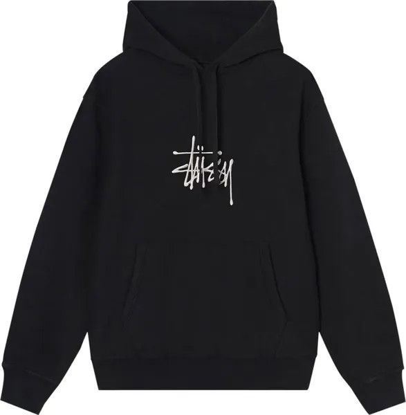 Худи Stussy Basic Applique Hoodie 'Black', черный