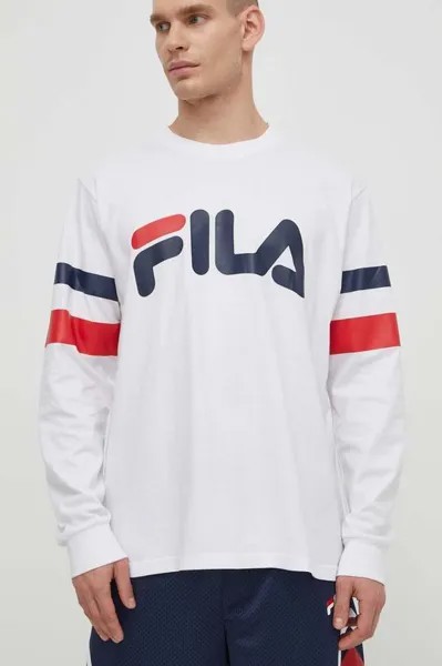 Хлопковый лонгслив Luohe Fila, белый