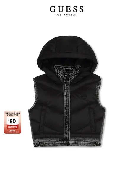 Жилет женский Guess с капюшоном, черный
