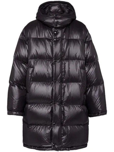 Prada стеганый пуховик, черный
