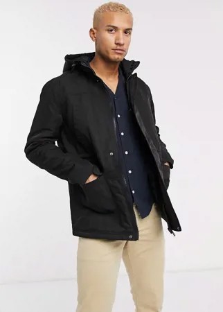 Черная куртка с капюшоном ASOS DESIGN-Черный цвет