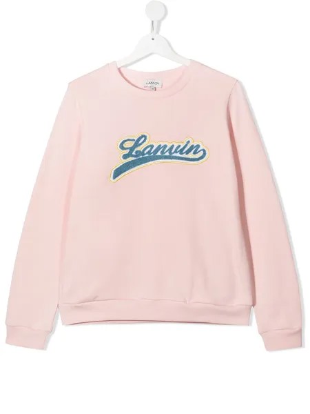 LANVIN Enfant толстовка с вышитым логотипом