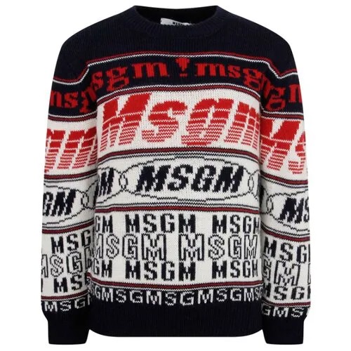 Джемпер MSGM размер 152, белый/синий/красный