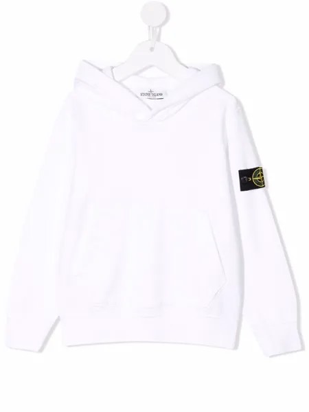 Stone Island Junior худи с нашивкой-логотипом