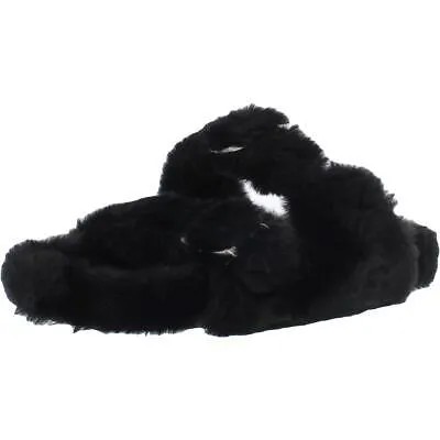 Женские тапочки Steve Madden Around Black Slide Slippers Shoes 7 Medium (B,M) BHFO 8475
