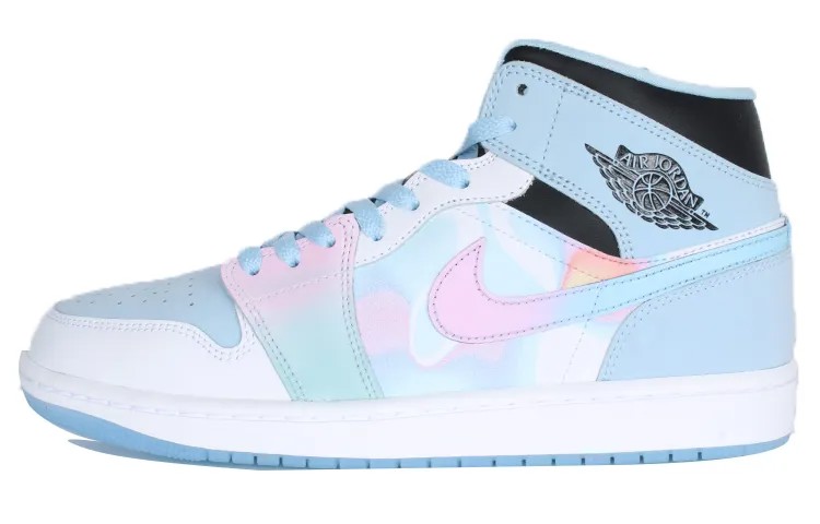Кроссовки Air Jordan 1 Vintage Basketball Shoes Men Mid-top Blue/white, синий