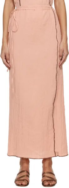Розовая длинная юбка Shok Baserange