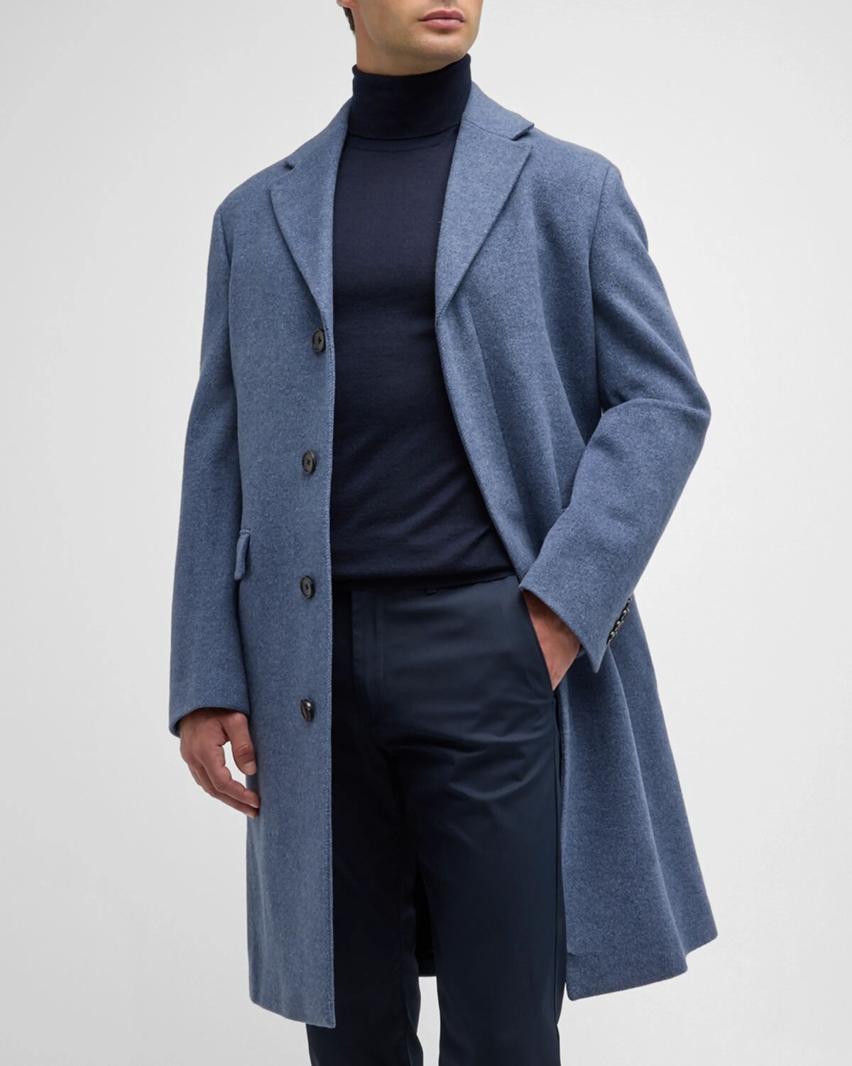 Мужское пальто Mercer Classic из смесовой шерсти Cardinal of Canada, цвет Light Blue