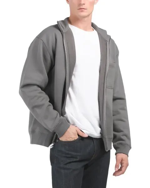Флисовая куртка на молнии Vince, цвет Pewter