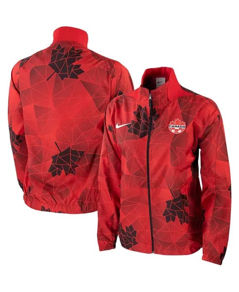 Женская красная куртка с молнией во всю длину и символом национальной сборной Канады 2023 года Nike, красный
